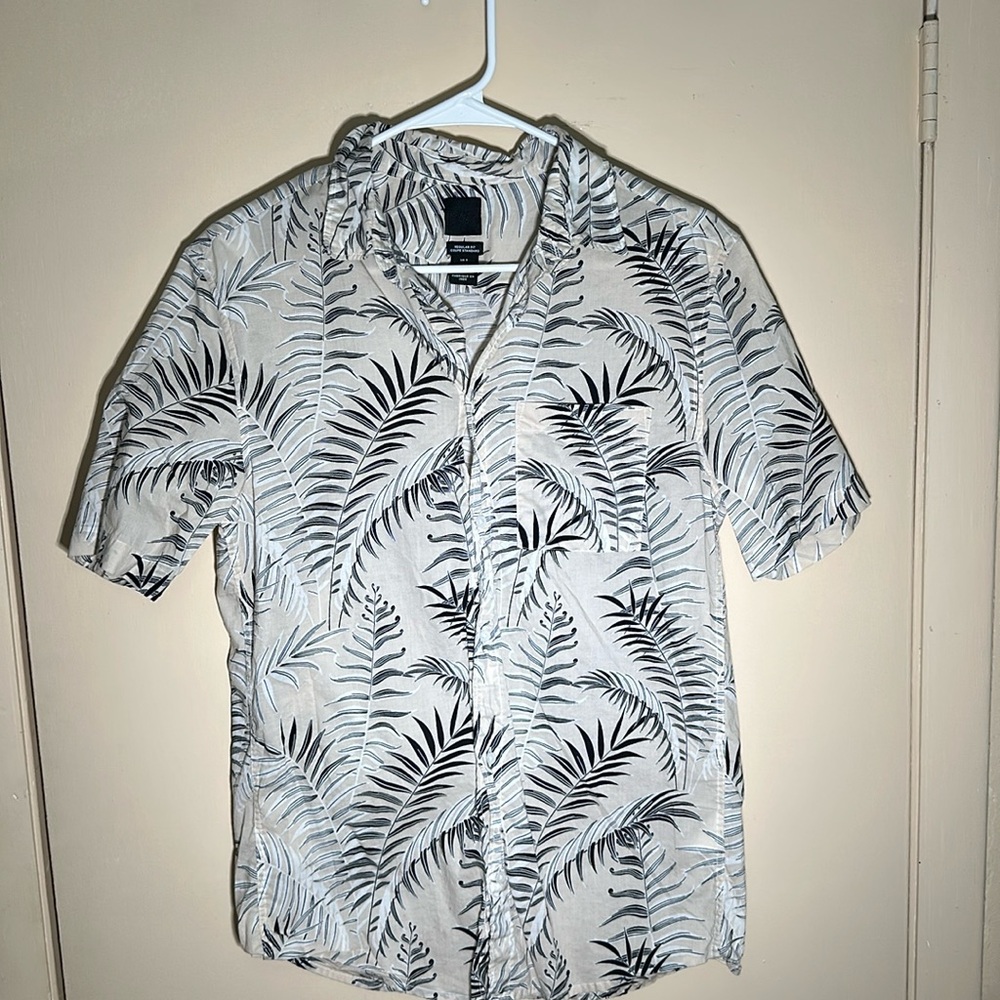 Fern Print Button Up Shirt
